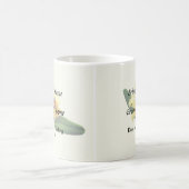 Pink Tipped Yellow Orchid Wedding Products Coffee Mug (Center)