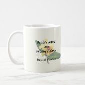 Pink Tipped Yellow Orchid Wedding Products Coffee Mug (Left)
