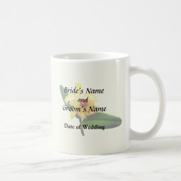 Pink Tipped Yellow Orchid Wedding Products Coffee Mug