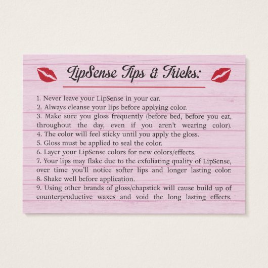 Pink - Tips & Tricks - How To Apply - LipSense (Back)
