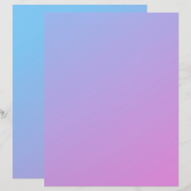 Pink to Blue Ombre Recycled Craft Paper (Front/Back)