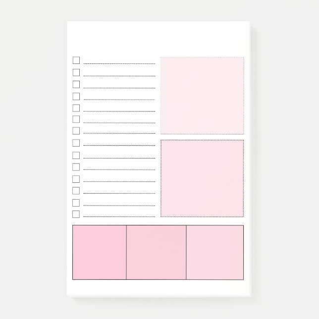 Pink  to do list Post-it® Notes (Front)