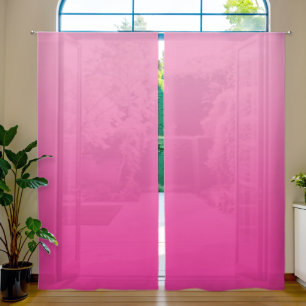 Pink to Hot Pink Gradient Sheer Curtains