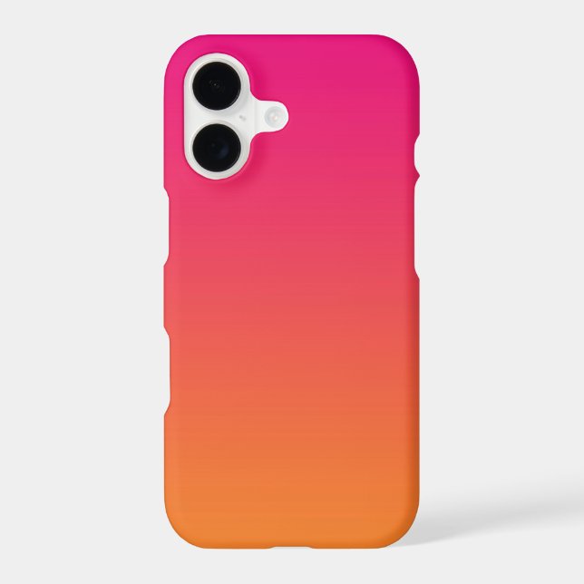 Pink to Orange Gradient Ombre Aesthetic Case-Mate iPhone Case (Back)