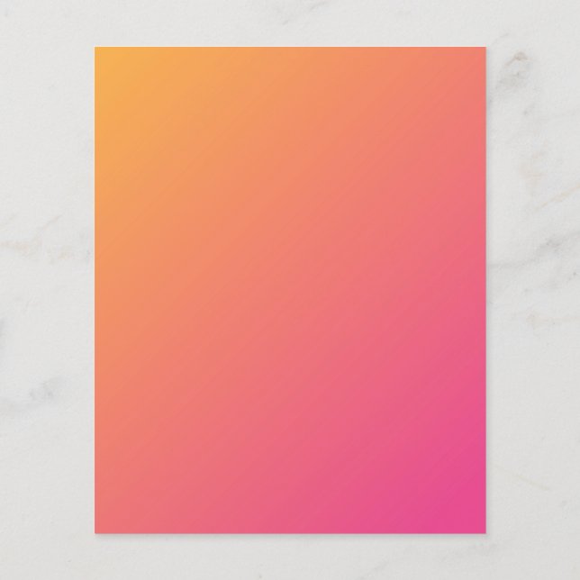 Pink to Orange Small Craft or Scrapbooking Card  (Back)