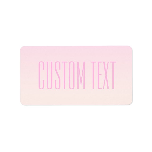 Pink to Peach Sunset Ombre with Customizable Text Label (Front)
