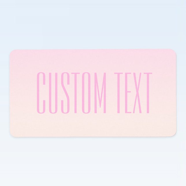 Pink to Peach Sunset Ombre with Customizable Text Label (Creator Uploaded)