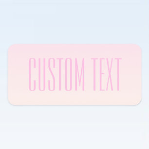 Pink to Peach Sunset Ombre with Customizable Text Labels