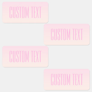 Pink to Peach Sunset Ombre with Customizable Text Labels