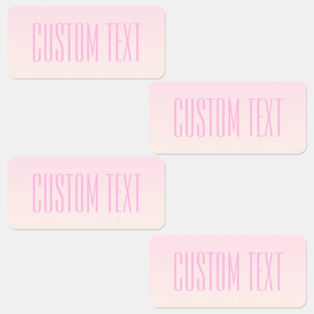 Pink to Peach Sunset Ombre with Customizable Text Labels (Group)