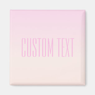 Pink to Peach Sunset Ombre with Customizable Text Magnet