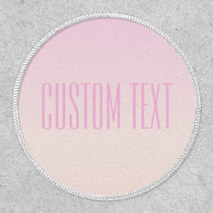 Pink to Peach Sunset Ombre with Customizable Text Patch