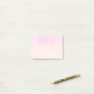 Pink to Peach Sunset Ombre with Customizable Text Post-it Notes