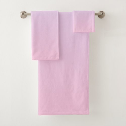 Pink to Purple Gradient Colors Bath Towel Set