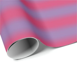 Pink to Purple Gradient Soft Stripes Wrapping Paper