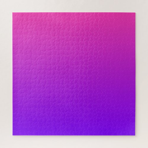 Pink to Purple  Modern Color Gradient Ombre Jigsaw Puzzle
