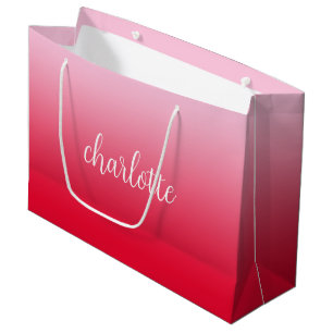 Pink to Red Ombre Large Gift Bag
