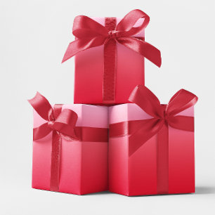 Pink to Red Ombre Wrapping Paper