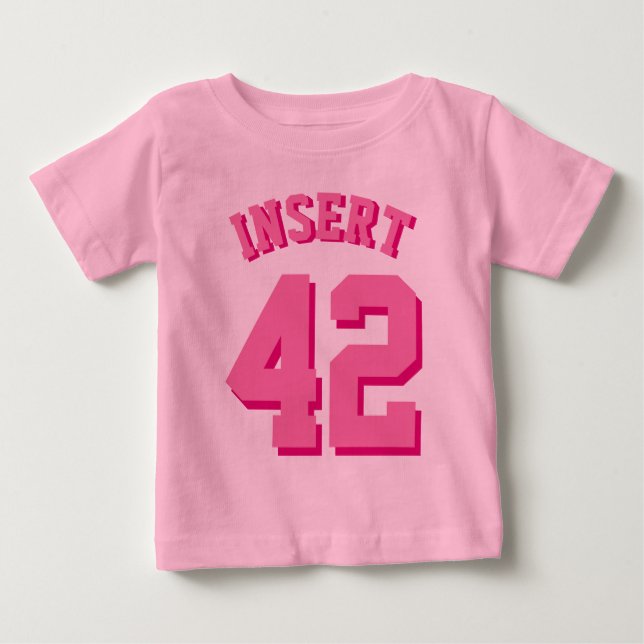 Pink Toddler | Sports Jersey Baby T-Shirt (Front)
