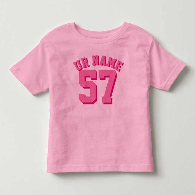 Pink Toddler | Sports Jersey Toddler T-shirt (Front)