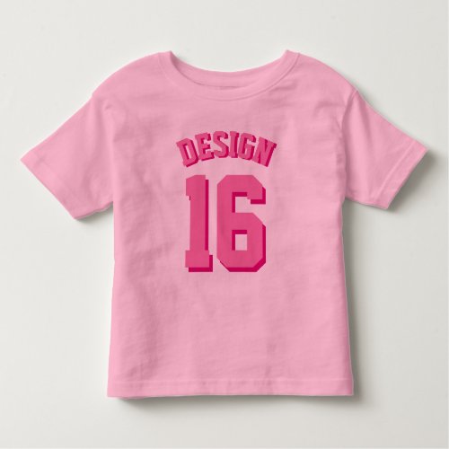 Pink Toddler  Sports Jersey Toddler T_shirt