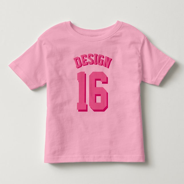 Pink Toddler | Sports Jersey Toddler T-shirt (Front)