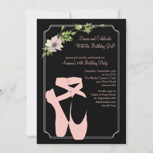 Pink Toe Shoes Invitation