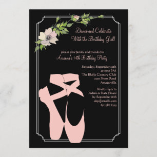 Pink Toe Shoes Invitation