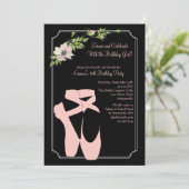 Pink Toe Shoes Invitation (Standing Front)