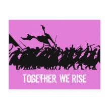Pink "Together, We Rise" Postcard