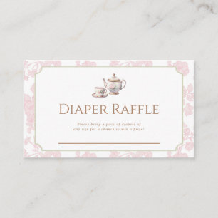 Pink Toile Baby Is Brewing Coffee insert 3.5x2