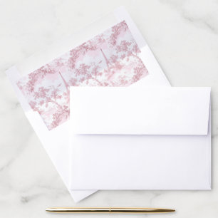 Pink Toile Bonjour bebe baby shower Paris Envelope Liner