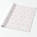 Pink Toile De Jouy Vintage Floral Chinoiserie Wrapping Paper<br><div class="desc">This Pink Chinoiserie Party Decor Collection, features delicate toile floral patterns for timeless elegance. Each piece in this collection showcases intricate designs in shades of pink, evoking a sense of sophistication and elegance. ★ Let me help you plan your next party! ★ If you need coordinating décor, please check my...</div>