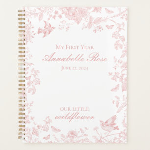 Pink Toile De Jouy Vintage Floral My First Year Planner