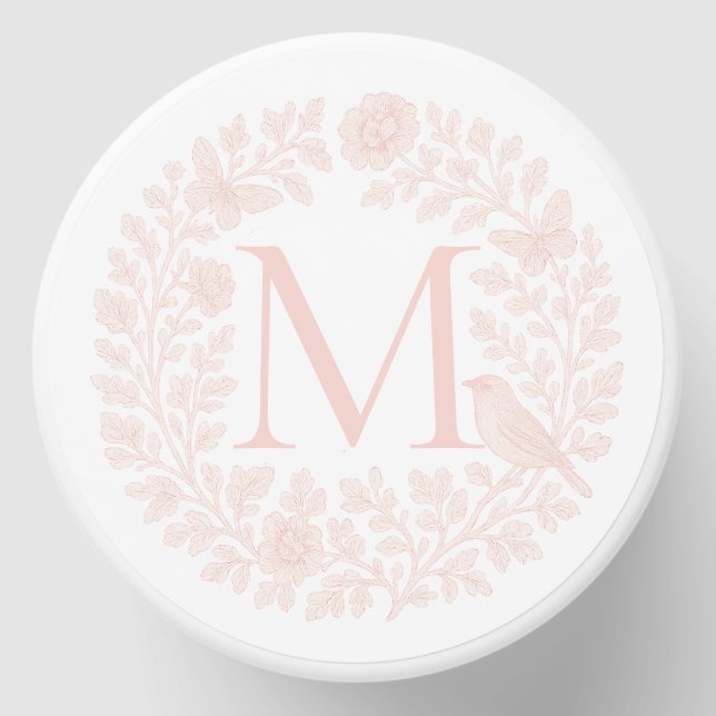 Pink Toile de Jouy Wedding Shower Mini Candle Favors (Front)