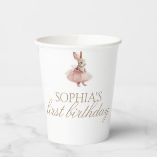 Pink Toile Easter Some Bunny Birthday Paper Cups