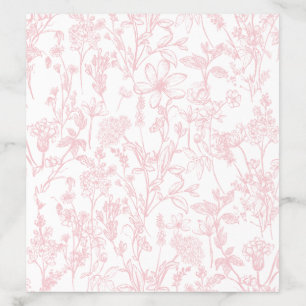 Pink toile envelope liner, Pink Chineroeise  Liner