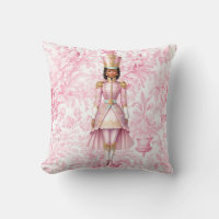 Pink Toile Female Christmas Nutcracker