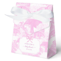 Pink Toile Jungle Animals Safari Chinoiserie  Favor Boxes
