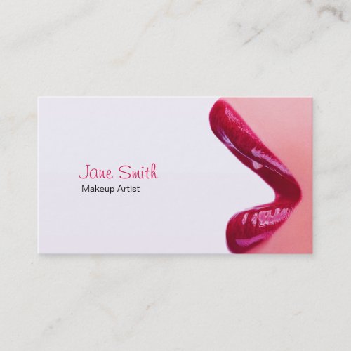 Pink-tone Makeup Artist Business Card