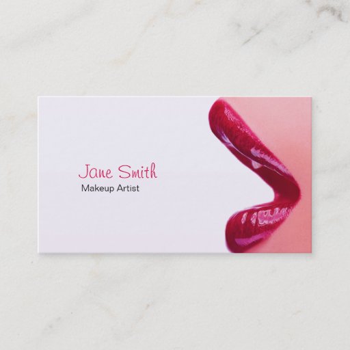 Customizable Pink-tone Makeup Artist Business Card