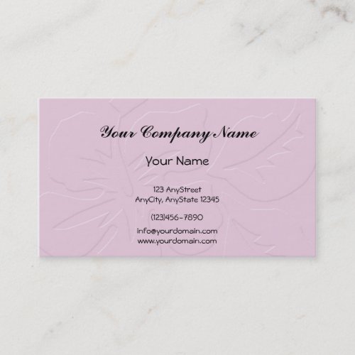 Pink Tone on Tone Hibiscus Business Card Templates