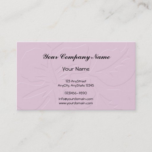 Customizable Pink Tone on Tone Hibiscus Business Card Templates