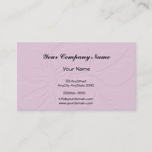 Pink Tone on Tone Hibiscus Business Card Templates