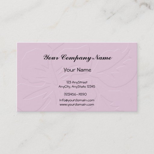 Customizable Pink Tone on Tone Hibiscus Business Card Templates
