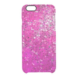 Pink Tones Faux Glitter &amp; Sparkless Clear iPhone 6/6S Case