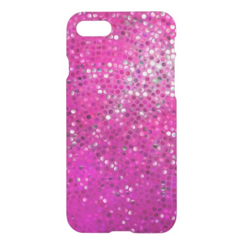 Pink Tones Faux Glitter  Sparkless iPhone SE87 Case