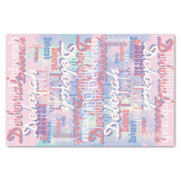 pink tones pattern name personalized tissue paper