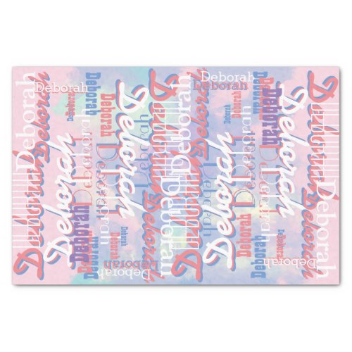 pink tones pattern name personalized tissue paper