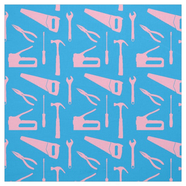 pink tools fabric (Swatch)